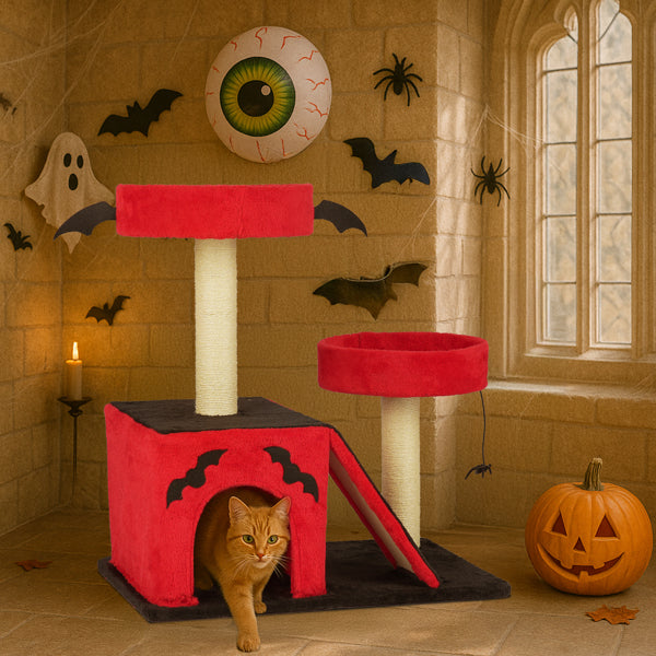 Halloween Cat Climbing Frame Gothic Cat Tree, Cat Tower With — product image 9