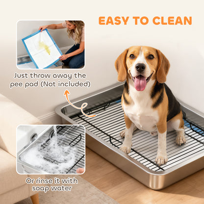 Dog Potty Tray Stainless Steel for Small and Medium Dogs, Do — product image 3