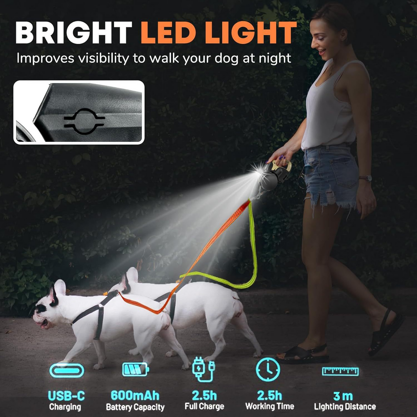 TwinControl Retractable Leash
