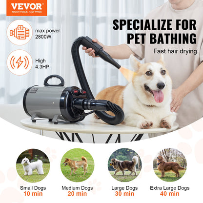 Dog Dryer, 2800W/4.3HP Dog Blow Dryer, Pet Grooming Dryer Wi — product image 4