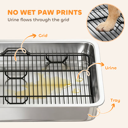 Dog Potty Tray Stainless Steel for Small and Medium Dogs, Do — product image 5