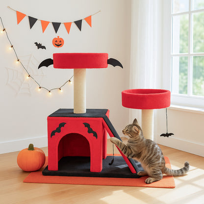 Halloween Cat Climbing Frame Gothic Cat Tree, Cat Tower With — product image 2