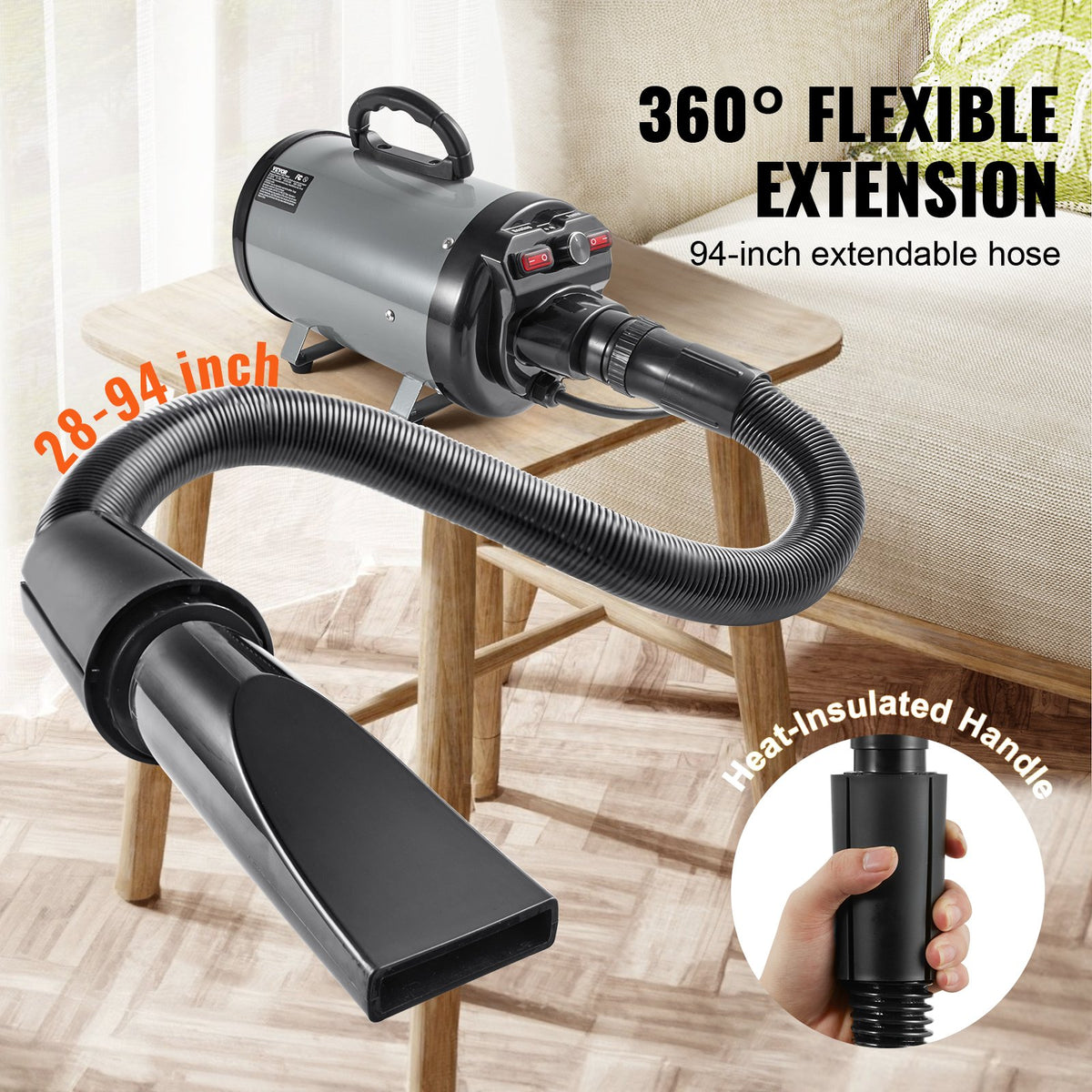 Dog Dryer, 2800W/4.3HP Dog Blow Dryer, Pet Grooming Dryer Wi — product image 2