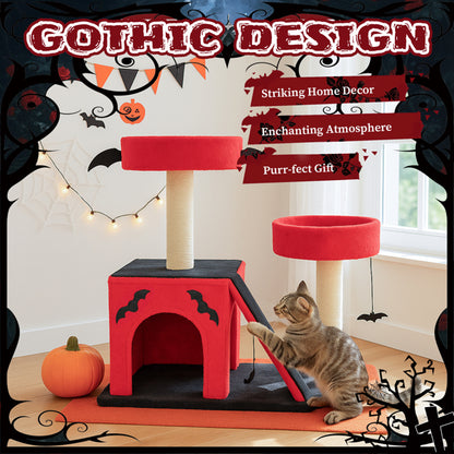 Halloween Cat Climbing Frame Gothic Cat Tree, Cat Tower With — product image 3