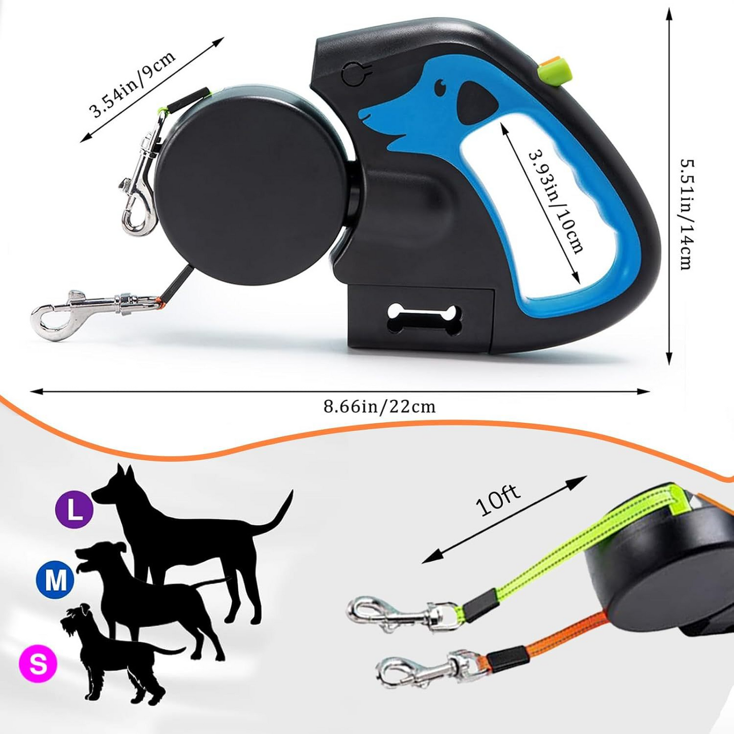 TwinControl Retractable Leash