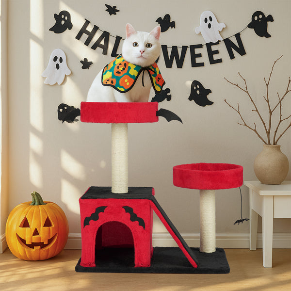Halloween Cat Climbing Frame Gothic Cat Tree, Cat Tower With — product image 7