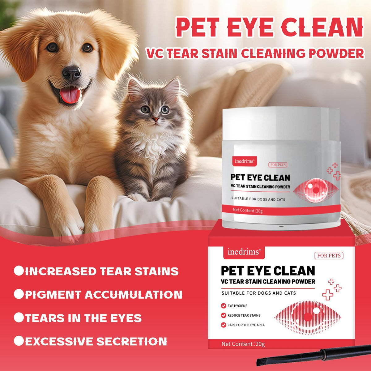 Pet Tear Stain Removal Powder - Natural And Gentle Formula, — product image 7