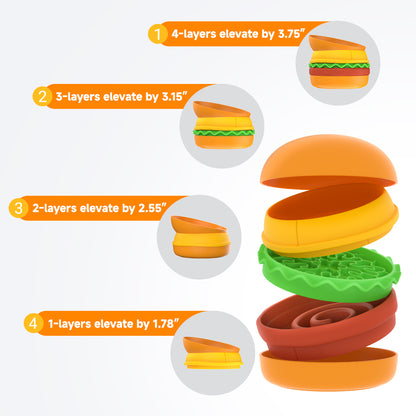 Hamburger Appearance Pet Cat And Dog Bowl Combination Multi- — product image 5