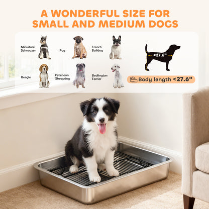 Dog Potty Tray Stainless Steel for Small and Medium Dogs, Do — product image 8