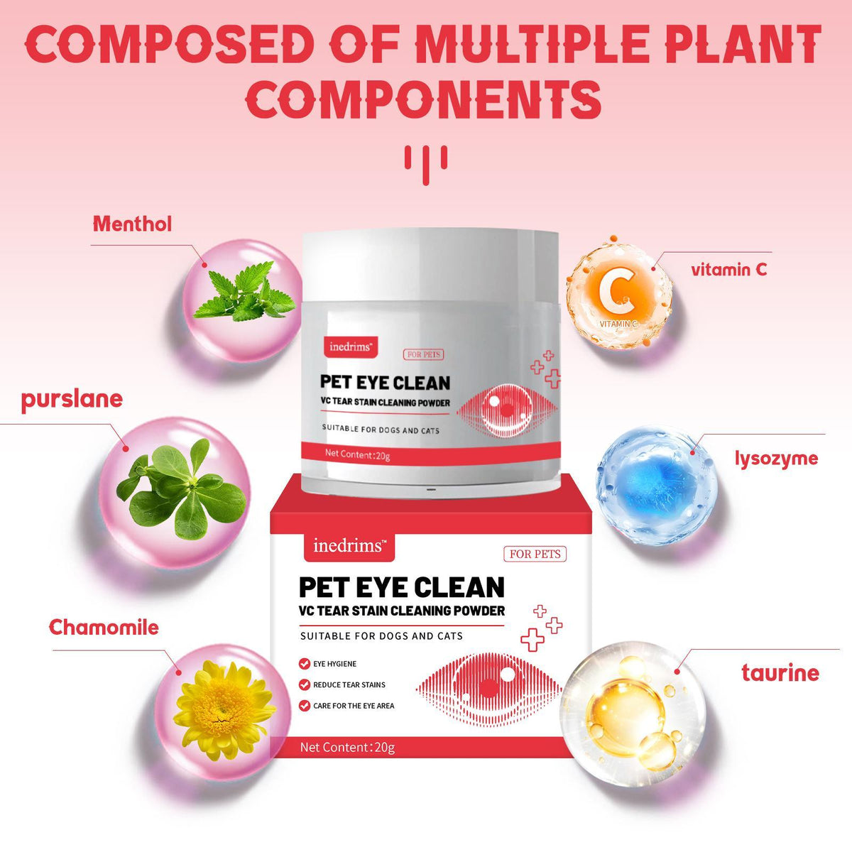 Pet Tear Stain Removal Powder - Natural And Gentle Formula, — product image 2